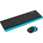 Клавиатура + мышь A4Tech Fstyler FG1010 клав:черный/синий мышь:черный/синий USB ...