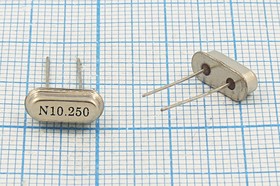 Кварцевый резонатор 10250 кГц, корпус HC49S3, нагрузочная емкость 32 пФ, 1 гармоника, (N10.250)