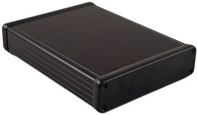 Фото 1/2 1455T2202BK, Enclosures, Boxes, & Cases Alum w/Plastic Ends 8.66x6.3x2.1" Black