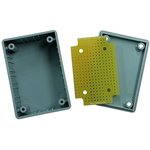 G10-7100, Gray ABS Plastic Project Box with matching non-plated protoboard ...