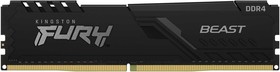 Фото 1/10 Память DDR4 16Gb 2666MHz Kingston KF426C16BB1/16 Fury Beast Black RTL Gaming PC4-21300 CL16 DIMM 288-pin 1.2В dual rank с радиатором Ret