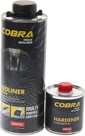 90363, NOVOL COBRA Truck Bedliner защитное покрытие черное 0,6л (аналог Raptor'a) (отв. отдельно арт 90365)