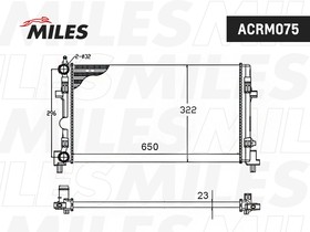 Фото 1/3 ACRM075, Радиатор VAG Polo Sedan 10-, Rapid 12-, Fabia 07-, Roomster 10-