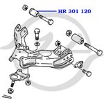 HR301120, Сайлентблок нижнего рычага передней подвески, задний