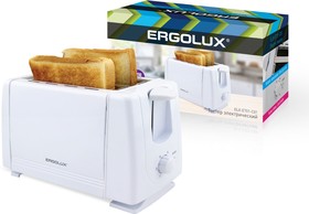 ERGOLUX ELX-ET01-C01 NEW белый ( электрический тостер 220-240 В, 700 Вт)