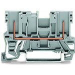 2-pin basic terminal block, 1 pole, 32 A, 6 kV, gray, 769-156