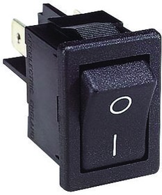 Фото 1/2 H8550VBBBEN551W, SWITCH, ROCKER, DPST, 15A, 250VAC, BLACK