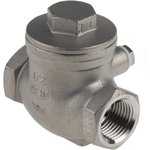 Stainless Steel Single Check Valve, BSP 1/2in, 14 bar