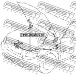 0199-HCMCV30, Трос привода открывания замка капота