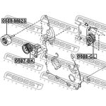 Ролик натяжителя MAZDA 3 BK 2003-2011 [GEN] (комплект) \ 0587-BK FEBEST