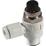 AS2201FM-01-06, AS Series Threaded Speed Controller, R 1/8 Inlet Port x 6mm Tube ...