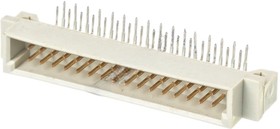 Разъем DIN 41612 32pin (п) пр. угол, короткие, 2ряда (612B/2-32M), Разъем