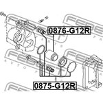 0876-G12R, 0876-G12R_поршень суппорта тормозного заднего! D40\ Subaru Legacy 09