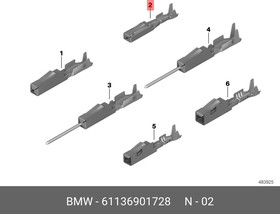 61136901728, Гнездовой контакт MQS ELA [ORG]