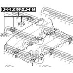 FDCP-002-PCS4, Втулка уплотнительная топливной форсунки (4 шт. в упаковке)