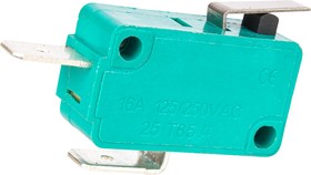 MSW-02A-20-13S, Микропереключатель ON-(OFF) с лапкой 13мм (16A 125/250VAC) SPDT 2P