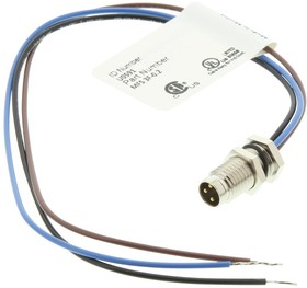 MFS 3F-0.2, SENSOR CORD, M8 3P RCPT-FREE END, 0.2M