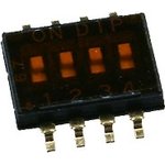 DHN-04-T-V, DIP Switches / SIP Switches Half Pitch Dip switch 1.6mm height