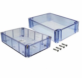 BT-2727, Electrical Enclosures Blue Clear Plastic Enclosure (6.7 X 4.8 X 3.2 In)