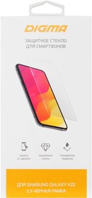 Фото 1/7 Защитное стекло для экрана Digma 2.5D для Samsung Galaxy A22 2.5D, 1 шт [dgg2saa22a]