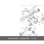 4204305000, Пробка сливная SSANGYONG Actyon (06-),Kyron (05-),Rexton (03-) (KSC) ...