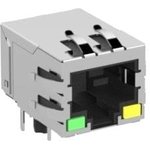 203199, Modular Connectors / Ethernet Connectors 8P 1PORT R/A RJ45 L2 PAN FLANGE ...