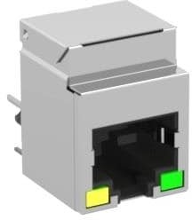 203342-E, Modular Connectors / Ethernet Connectors MODJACK 1X1,8C-10T,VERT