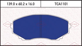 Фото 1/2 Колодки тормозные TATSUMI TCA1101 MAZDA MPV 95-