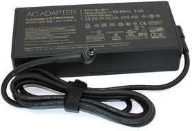 Фото 1/3 Блок питания (сетевой адаптер) для ноутбуков Asus 20V 12A 240W 6.0x3.7 мм черный, с сетевым кабелем Premium