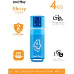 USB 2.0 накопитель Smartbuy 4GB Glossy series Blue (SB4GBGS-B)