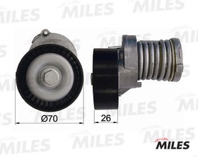 AG00086, Ролик приводного ремня VAG Fabia I 99-, Octavia I (A4), II (A5) 04-; Golf III-VI 91- с натяжит. Mile