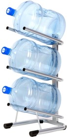 Фото 1/4 Стеллаж для бутиллированной воды KD_Бридж-3 на 3 тары,цвет серый
