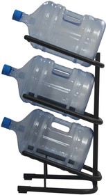 Фото 1/2 Стеллаж для бутиллированной воды KD_Бридж-3 на 3 тары, цвет черный