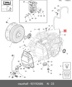 93192686, Трубка, вентиляционная