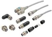 XS2F-A422-DB0-F, Sensor Cables / Actuator Cables M12 AC 4P Ang. 2m Cable/Conn Assembly