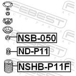 NSB-050, подушка опоры амортизатора пер. нижн.!\ Nissan Primera P10E/P11/WP11E 90