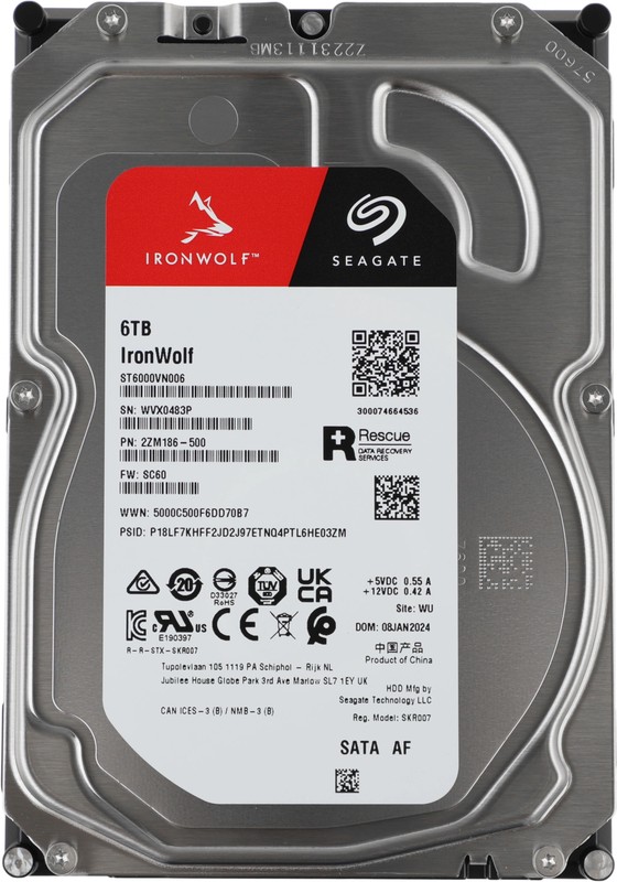 Жесткий диск Seagate 6Tb Ironwolf (ST6000VN006) SATA 6.0Gb/s, 5400