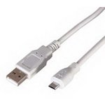 USB2.0 A(M)-MICRO USB B(M) W 1.8M, Кабель USB AM - Micro USB BM, 1.8 м белый