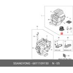 6811109150, Мотор отопителя SSANGYONG Actyon (06-),Kyron (05-),Actyon Sport ...