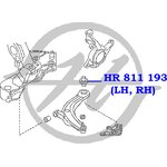 HR811193, Сайлентблок рычага подвески