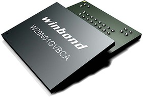 W29N02GVBIAF, SLC NAND 2Gbit Parallel Flash Memory 63-Pin VFBGA, W29N02GVBIAF