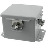A806CHNF, Continuous Hinge Enclosure with Clamps Type 4, 8x6x3.50, Gray, Mild Steel