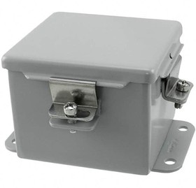 A606CHNF, Continuous Hinge Enclosure with Clamps Type 4, 6x6x4, Gray, Mild Steel