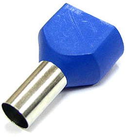 DTE16014 blue (5.8x14mm), Наконечник штыревой втулочный изолированный DTE16014, 5.8x14 мм, 2х16.0 мм?, синий