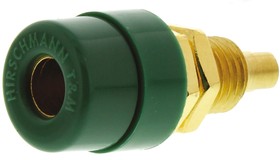 930176704, Green Female Banana Socket, 4 mm Connector, Solder Termination, 32A, 30 V ac, 60V dc