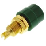 930176704, Green Female Banana Socket, 4 mm Connector, Solder Termination, 32A ...