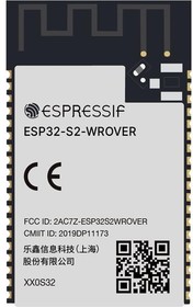 ESP32-S2-WROVER-I (M22S2H3216UH3Q0), WiFi Modules - 802.11 SMD Module ESP32-S2-WROVER-I, ESP32-S2, 3.3V 32Mbits SPI flash, 16Mbit PSRAM,IPEX