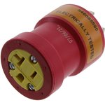 1301510020, AC Power Plugs & Receptacles SUPER-SAFEWAY ADAPTER NEMA RED