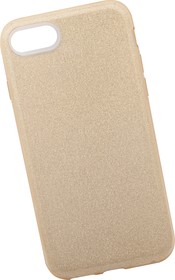 Фото 1/3 Силиконовая крышка LP "Блёстки" для Apple iPhone 8, 7 TPU золотая, европакет