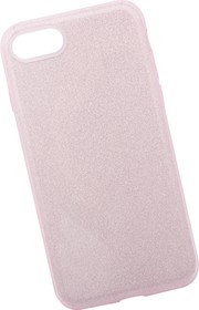 Фото 1/3 Силиконовая крышка LP "Блёстки" для Apple iPhone 8, 7 TPU розовая, европакет